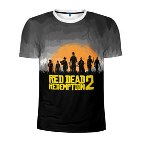 Мужская футболка 3D спортивная с принтом RED DEAD REDEMPTION 2 в Новосибирске, 100% полиэстер с улучшенными характеристиками | приталенный силуэт, круглая горловина, широкие плечи, сужается к линии бедра | Тематика изображения на принте: dead | game | red dead redemption 2 | redemption 2 | rockstar games | бандиты | дикий запад | игры | ковбои | оружие