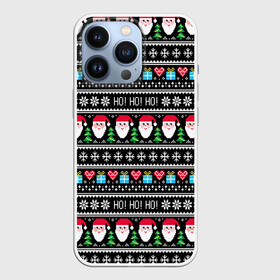 Чехол для iPhone 13 Pro с принтом Свитер с Сантой в Новосибирске,  |  | christmas | claus | gift | new | present | santa | snow | snowflakes | three | xmas | year | год | дедмороз | ёлка | ель | новый | подарок | рождество | санта | снег | снежинки | сюрприз