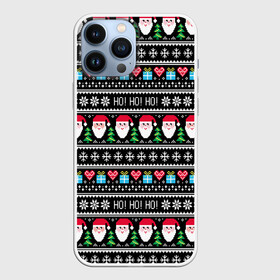 Чехол для iPhone 13 Pro Max с принтом Свитер с Сантой в Новосибирске,  |  | christmas | claus | gift | new | present | santa | snow | snowflakes | three | xmas | year | год | дедмороз | ёлка | ель | новый | подарок | рождество | санта | снег | снежинки | сюрприз