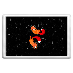Магнит 45*70 с принтом Лисички в Космосе в Новосибирске, Пластик | Размер: 78*52 мм; Размер печати: 70*45 | Тематика изображения на принте: cute | fox | foxes | ginger | space | tail | забавная | космическая | космонавт | космонавты | космос | лис | лиса | лисица | лисицы | лисичка | лисички | лисы | милая | рыжая | рыжие | скафандр | смешная | фыр | хвост