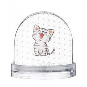 Водяной шар с принтом Милейший Котик в Новосибирске, Пластик | Изображение внутри шара печатается на глянцевой фотобумаге с двух сторон | cat | cats | cute | kitten | kitty | pussy | smile | звезды | кот | котенок | котик | котики | коты | котята | кошечка | кошечки | кошка | кошки | милая | милота | милый | полосатый | смеется | улыбается | улыбака | улыбка