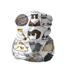 Бандана-труба 3D с принтом Котики в Новосибирске, 100% полиэстер, ткань с особыми свойствами — Activecool | плотность 150‒180 г/м2; хорошо тянется, но сохраняет форму | Тематика изображения на принте: cat | cats | cute | kitten | kitty | pussy | smile | кот | котенок | котик | котики | коты | котята | кошечка | кошечки | кошка | кошки | милая | милота | милый | полосатый | порода | смеется | улыбается | улыбака | улыбка