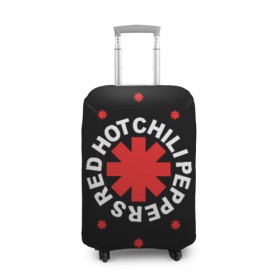Чехол для чемодана 3D с принтом Red Hot Chili Peppers в Новосибирске, 86% полиэфир, 14% спандекс | двустороннее нанесение принта, прорези для ручек и колес | chili | cross | hot | logo | music | peppers | red | red hot chili peppers | rhcp | rock | star | symbol | звезда | звездочка | красная | красный | крест | логотип | музыка | перцы | рок | символ | цветок | цветочек | чили