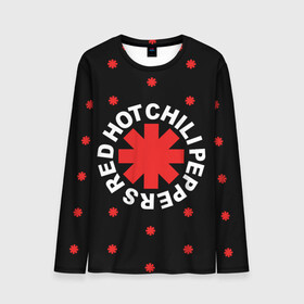 Мужской лонгслив 3D с принтом Red Hot Chili Peppers в Новосибирске, 100% полиэстер | длинные рукава, круглый вырез горловины, полуприлегающий силуэт | chili | cross | hot | logo | music | peppers | red | red hot chili peppers | rhcp | rock | star | symbol | звезда | звездочка | красная | красный | крест | логотип | музыка | перцы | рок | символ | цветок | цветочек | чили