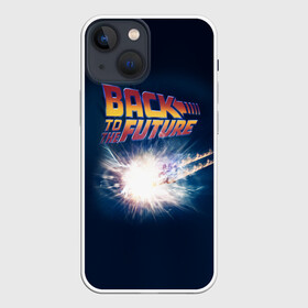 Чехол для iPhone 13 mini с принтом Back to the future_8 в Новосибирске,  |  | Тематика изображения на принте: back to the future | doc | emmet brown | marty mcfly | док | культовое кино | марти макфлай | путешествия во времени | роберт земекис | эйнштейн | эммет браун