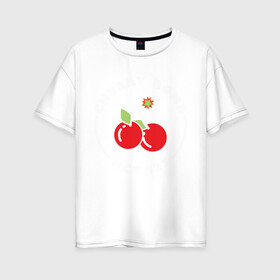 Женская футболка хлопок Oversize с принтом Cherry Bomb в Новосибирске, 100% хлопок | свободный крой, круглый ворот, спущенный рукав, длина до линии бедер
 | 127 | bomb | cherry | k pop | korea | kpop | nct | pop | бомб | бомба | вишневая | корейцы | корея | нст | черри