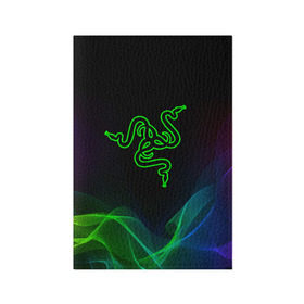 Обложка для паспорта матовая кожа с принтом RAZER в Новосибирске, натуральная матовая кожа | размер 19,3 х 13,7 см; прозрачные пластиковые крепления | Тематика изображения на принте: 101 | brand | company | gamer | green | logo | mamba | naga | player | razer | rzr | snake | бренд | железо | зеленый | змея | компания | лого | рейзер | софт