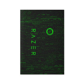 Обложка для паспорта матовая кожа с принтом RAZER в Новосибирске, натуральная матовая кожа | размер 19,3 х 13,7 см; прозрачные пластиковые крепления | 101 | brand | company | gamer | green | logo | mamba | naga | player | razer | rzr | snake | бренд | железо | зеленый | змея | компания | лого | рейзер | софт