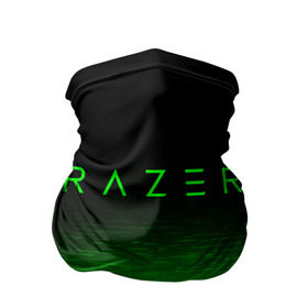 Бандана-труба 3D с принтом RAZER в Новосибирске, 100% полиэстер, ткань с особыми свойствами — Activecool | плотность 150‒180 г/м2; хорошо тянется, но сохраняет форму | 101 | brand | company | gamer | green | logo | mamba | naga | player | razer | rzr | snake | бренд | железо | зеленый | змея | компания | лого | рейзер | софт