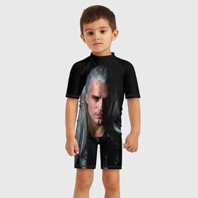 Детский купальный костюм 3D с принтом The Witcher. Geralt of Rivia в Новосибирске, Полиэстер 85%, Спандекс 15% | застежка на молнии на спине | andrzej | cavill | ciri | cirilla | geralt | henry | netflix | rivia | sapkowski | witcher | yennefer | анджей | ведьмак | генри | геральт | йеннифэр | кавилл | ривия | сапковский | цири | цирилла