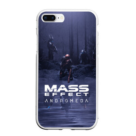 Чехол для iPhone 7Plus/8 Plus матовый с принтом MASS EFFECT ANDROMEDA в Новосибирске, Силикон | Область печати: задняя сторона чехла, без боковых панелей | amdromeda initiative | andromeda | game | gun | hemet | n7 | rifle | ryder | soldier | space | star | weapon