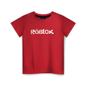 Детская футболка хлопок с принтом Roblox в Новосибирске, 100% хлопок | круглый вырез горловины, полуприлегающий силуэт, длина до линии бедер | Тематика изображения на принте: minecraft | roblox | игра | копатель | майнкрафт | роблокс