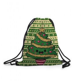 Рюкзак-мешок 3D с принтом Christmas в Новосибирске, 100% полиэстер | плотность ткани — 200 г/м2, размер — 35 х 45 см; лямки — толстые шнурки, застежка на шнуровке, без карманов и подкладки | 