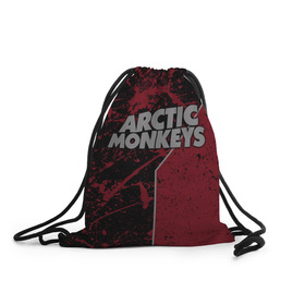 Рюкзак-мешок 3D с принтом Arctic Monkeys в Новосибирске, 100% полиэстер | плотность ткани — 200 г/м2, размер — 35 х 45 см; лямки — толстые шнурки, застежка на шнуровке, без карманов и подкладки | британская | гараж | группа | инди рок | метал | ню | постпанк | психоделический | рок | хай грин | электроник