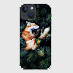 Чехол для iPhone 13 mini с принтом Лисичка в Лесу в Новосибирске,  |  | core | cute | forest | fox | foxes | ginger | world | деревья | забавная | зелень | кино | лес | лис | лиса | лисица | лисицы | лисичка | лисички | лист | листва | лисы | милая | мира | рыжая | рыжие | сердце | смешная | фильм | фыр