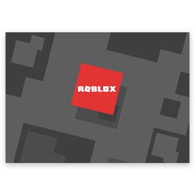 Поздравительная открытка с принтом ROBLOX в Новосибирске, 100% бумага | плотность бумаги 280 г/м2, матовая, на обратной стороне линовка и место для марки
 | block | lego | logo | minecraft | online | oof | quest | roblocks | roblockx | roblox | studio | блок | блоки | голова | игра | игры | квест | лего | лицо | лого | логотип | майнкрафт | онлайн | роблокс | символ | студия