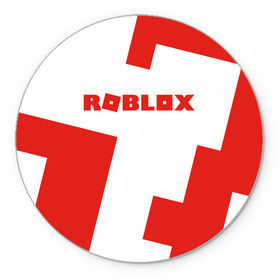 Коврик для мышки круглый с принтом ROBLOX Red в Новосибирске, резина и полиэстер | круглая форма, изображение наносится на всю лицевую часть | block | lego | logo | minecraft | online | oof | quest | roblocks | roblockx | roblox | studio | блок | блоки | голова | игра | игры | квест | лего | лицо | лого | логотип | майнкрафт | онлайн | роблокс | символ | студия