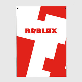 Постер с принтом ROBLOX Red в Новосибирске, 100% бумага
 | бумага, плотность 150 мг. Матовая, но за счет высокого коэффициента гладкости имеет небольшой блеск и дает на свету блики, но в отличии от глянцевой бумаги не покрыта лаком | block | lego | logo | minecraft | online | oof | quest | roblocks | roblockx | roblox | studio | блок | блоки | голова | игра | игры | квест | лего | лицо | лого | логотип | майнкрафт | онлайн | роблокс | символ | студия