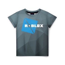 Детская футболка 3D с принтом Roblox Studio в Новосибирске, 100% гипоаллергенный полиэфир | прямой крой, круглый вырез горловины, длина до линии бедер, чуть спущенное плечо, ткань немного тянется | block | lego | logo | minecraft | online | oof | quest | roblocks | roblockx | roblox | studio | блок | блоки | голова | игра | игры | квест | лего | лицо | лого | логотип | майнкрафт | онлайн | роблокс | символ | студия