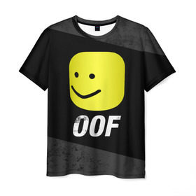 Мужская футболка 3D с принтом Roblox OOF Мем в Новосибирске, 100% полиэфир | прямой крой, круглый вырез горловины, длина до линии бедер | lego | logo | meme | memes | minecraft | oof | quest | roblocks | roblockx | roblox | studio | блок | блоки | голова | игра | игры | квест | лего | лицо | лого | логотип | майнкрафт | мем | мемы | онлайн | роблокс | студия