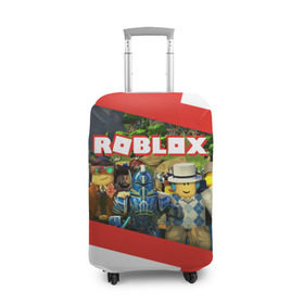 Чехол для чемодана 3D с принтом ROBLOX в Новосибирске, 86% полиэфир, 14% спандекс | двустороннее нанесение принта, прорези для ручек и колес | lego | logo | meme | memes | minecraft | oof | quest | roblocks | roblockx | roblox | studio | блок | блоки | голова | игра | игры | квест | лего | лицо | лого | логотип | майнкрафт | мем | мемы | онлайн | роблокс | студия