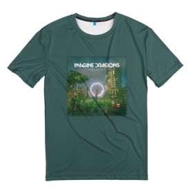 Мужская футболка 3D с принтом Imagine Dragons Origins в Новосибирске, 100% полиэфир | прямой крой, круглый вырез горловины, длина до линии бедер | 