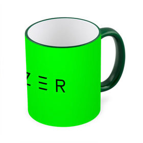 Кружка с принтом RAZER в Новосибирске, керамика | ёмкость 330 мл | 101 | brand | company | gamer | green | logo | mamba | naga | player | razer | rzr | snake | бренд | железо | зеленый | змея | компания | лого | рейзер | софт