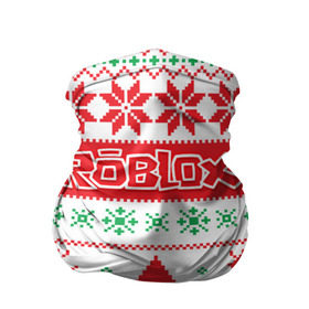 Бандана-труба 3D с принтом Новогодний Roblox в Новосибирске, 100% полиэстер, ткань с особыми свойствами — Activecool | плотность 150‒180 г/м2; хорошо тянется, но сохраняет форму | dynablocks | roblox | блоки | вселенная | герои | год | кубики | новый | роблокс | снег | снежинки | узор