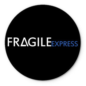 Коврик круглый с принтом FRAGILE EXPRESS в Новосибирске, резина и полиэстер | круглая форма, изображение наносится на всю лицевую часть | Тематика изображения на принте: kojima productions | кодзима | кодзима продакшн