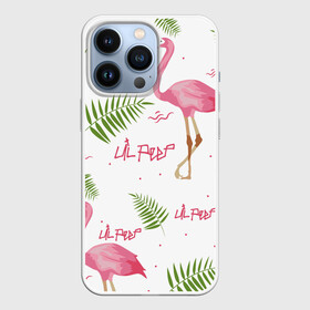 Чехол для iPhone 13 Pro с принтом Lil Peep pink flamingo в Новосибирске,  |  | benz truck | girls. pink | gustav hr | hip hop | lil | lil peep | peep | rap | лил | лилпип | листья | пальма | пальмы | пип | розовый | рэп | фламинго | хип хоп | эмо | эмо реп