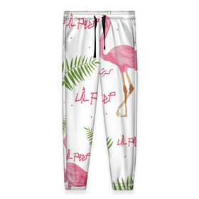 Женские брюки 3D с принтом Lil Peep pink flamingo в Новосибирске, полиэстер 100% | прямой крой, два кармана без застежек по бокам, с мягкой трикотажной резинкой на поясе и по низу штанин. В поясе для дополнительного комфорта — широкие завязки | benz truck | girls. pink | gustav hr | hip hop | lil | lil peep | peep | rap | лил | лилпип | листья | пальма | пальмы | пип | розовый | рэп | фламинго | хип хоп | эмо | эмо реп