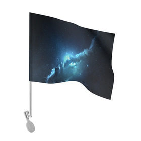 Флаг для автомобиля с принтом ATLANTIS NEBULA в Новосибирске, 100% полиэстер | Размер: 30*21 см | galaxy | nebula | space | star | абстракция | вселенная | галактика | звезда | звезды | космический | планеты