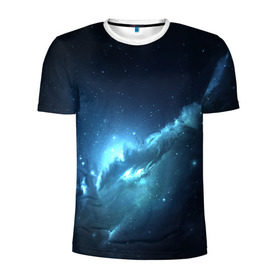 Мужская футболка 3D спортивная с принтом ATLANTIS NEBULA в Новосибирске, 100% полиэстер с улучшенными характеристиками | приталенный силуэт, круглая горловина, широкие плечи, сужается к линии бедра | Тематика изображения на принте: galaxy | nebula | space | star | абстракция | вселенная | галактика | звезда | звезды | космический | планеты