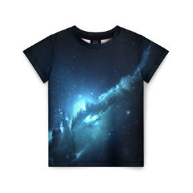Детская футболка 3D с принтом ATLANTIS NEBULA в Новосибирске, 100% гипоаллергенный полиэфир | прямой крой, круглый вырез горловины, длина до линии бедер, чуть спущенное плечо, ткань немного тянется | Тематика изображения на принте: galaxy | nebula | space | star | абстракция | вселенная | галактика | звезда | звезды | космический | планеты