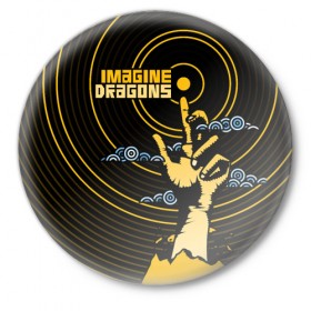 Значок с принтом Imagine Dragons в Новосибирске,  металл | круглая форма, металлическая застежка в виде булавки | imagine dragons | imagine dragons origins | имэджн драгонз | рок