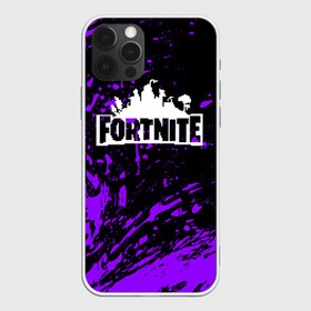 Чехол для iPhone 12 Pro с принтом FORTNITE в Новосибирске, силикон | область печати: задняя сторона чехла, без боковых панелей | 2019 | armor | armour | cybersport | esport | fortnite | game | llama | logo | броня | игра | киберспорт | лама | симулятор строительства | строительство | фиолетовый | фирменные цвета | фортнайт