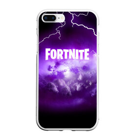 Чехол для iPhone 7Plus/8 Plus матовый с принтом FORTNITE в Новосибирске, Силикон | Область печати: задняя сторона чехла, без боковых панелей | Тематика изображения на принте: 2019 | armor | armour | battle royale | cybersport | esport | fortnite | game | llama | logo | батл роял | батл рояль | броня | вспышка | игра | киберспорт | лама | молния | разряд | симулятор строительства | строительство | фиолетовый | фи