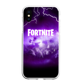 Чехол для iPhone XS Max матовый с принтом FORTNITE в Новосибирске, Силикон | Область печати: задняя сторона чехла, без боковых панелей | 2019 | armor | armour | battle royale | cybersport | esport | fortnite | game | llama | logo | батл роял | батл рояль | броня | вспышка | игра | киберспорт | лама | молния | разряд | симулятор строительства | строительство | фиолетовый | фи