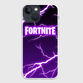 Чехол для iPhone 13 mini с принтом FORTNITE STORM | ФОРТНАЙТ СЕРДЦЕ в Новосибирске,  |  | 2019 | armor | armour | battle royale | cybersport | esport | fortnite | game | llama | logo | storm | батл рояль | броня | буря | игра | киберспорт | лама | молнии | молния | разряд | симулятор строительства | строительство | ток | фиолето