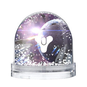 Снежный шар с принтом DESTINY 2 в Новосибирске, Пластик | Изображение внутри шара печатается на глянцевой фотобумаге с двух сторон | action | destiny | destiny 2 | fantasy | game | hunter | online | titan | traveller | warlock | игры | космос | шутер