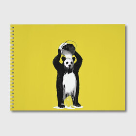 Альбом для рисования с принтом панда в Новосибирске, 100% бумага
 | матовая бумага, плотность 200 мг. | арт | краска | медведь | панда