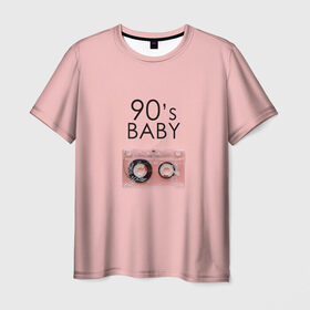 Мужская футболка 3D с принтом 90-е в Новосибирске, 100% полиэфир | прямой крой, круглый вырез горловины, длина до линии бедер | mtv | music | детство | дискотека | кассета | музыка | перестройка | ретро | ссср