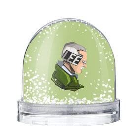 Снежный шар с принтом STAN LEE. в Новосибирске, Пластик | Изображение внутри шара печатается на глянцевой фотобумаге с двух сторон | marvel | знаменитость | личность | паук | портрет | рисунок | стэн ли | текстура | человек