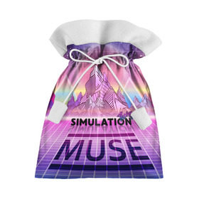 Подарочный 3D мешок с принтом Simulation Theory. Muse в Новосибирске, 100% полиэстер | Размер: 29*39 см | matthew bellamy | muse | simulation theory | мьюз | мэт бэллами | мэтью беллами