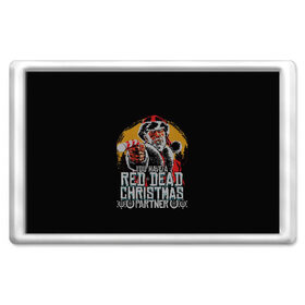 Магнит 45*70 с принтом Red Dead Christmas в Новосибирске, Пластик | Размер: 78*52 мм; Размер печати: 70*45 | christmas | dead | gamer | john | marston | new | rdr | red | redemption | rockstar | shooter | western | xmas | year | вестерн | джон | марстон | рождество | шутер