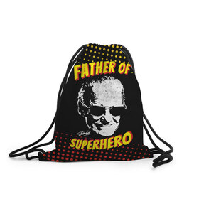 Рюкзак-мешок 3D с принтом Stan Lee: Father of Superhero в Новосибирске, 100% полиэстер | плотность ткани — 200 г/м2, размер — 35 х 45 см; лямки — толстые шнурки, застежка на шнуровке, без карманов и подкладки | avengers | father | hero | hulk | iron | lee | man | stan | stan lee | stanlee | superhero | thor | анти | герой | железный | комиксы | лии | мстители | отец | стен | стенли | стэн ли | супер | супергероев | тор | халк | человек