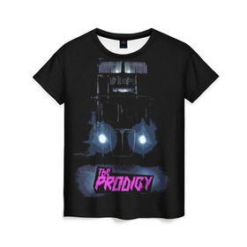 Женская футболка 3D с принтом The Prodigy в Новосибирске, 100% полиэфир ( синтетическое хлопкоподобное полотно) | прямой крой, круглый вырез горловины, длина до линии бедер | album | music | prodigy | брейк | группа | заставка | музыка | новый альбом | обложка альбома | продиджи