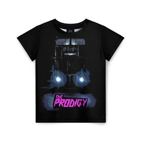 Детская футболка 3D с принтом The Prodigy в Новосибирске, 100% гипоаллергенный полиэфир | прямой крой, круглый вырез горловины, длина до линии бедер, чуть спущенное плечо, ткань немного тянется | album | music | prodigy | брейк | группа | заставка | музыка | новый альбом | обложка альбома | продиджи