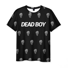 Мужская футболка 3D с принтом Bones Deadboy в Новосибирске, 100% полиэфир | прямой крой, круглый вырез горловины, длина до линии бедер | Тематика изображения на принте: bones | boy | dead | deadboy | elmo | hdmi | hip | hop | kennedy | metal | rap | rapper | scream | sesh | seshollowaterboyz | skull | team | кеннеди | кости | костя | метал | рэп | рэпер | сеш | скрим | сэш | хип | хоп | череп | элмо