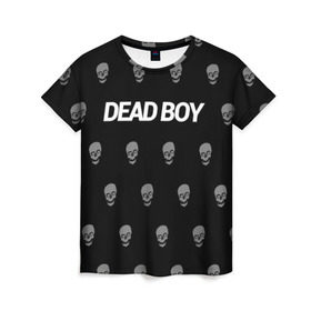 Женская футболка 3D с принтом Bones Deadboy в Новосибирске, 100% полиэфир ( синтетическое хлопкоподобное полотно) | прямой крой, круглый вырез горловины, длина до линии бедер | bones | boy | dead | deadboy | elmo | hdmi | hip | hop | kennedy | metal | rap | rapper | scream | sesh | seshollowaterboyz | skull | team | кеннеди | кости | костя | метал | рэп | рэпер | сеш | скрим | сэш | хип | хоп | череп | элмо
